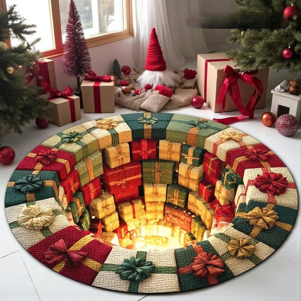 ๐๐ 3D Illusion Holiday Rug โ Spooky Halloween & Christmas Magic for Your Home