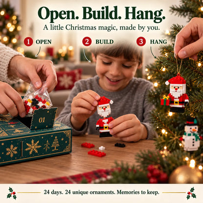 ⏳ Last Day 50% OFF – 🎄24-Day Mini Christmas Brick Ornament Advent Calendar