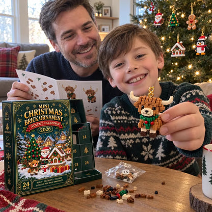 ⏳ Last day to save 49% – 🎄 24-Day Mini Christmas Ornament Advent Calendar | 24 unique festive buildable designs with hanging loops—perfect for decorating Christmas trees, wreaths, and holiday displays 🧱
