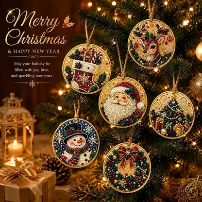 Christmas Craft Favorite — 6-Piece DIY Diamond Painting Ornament Kit