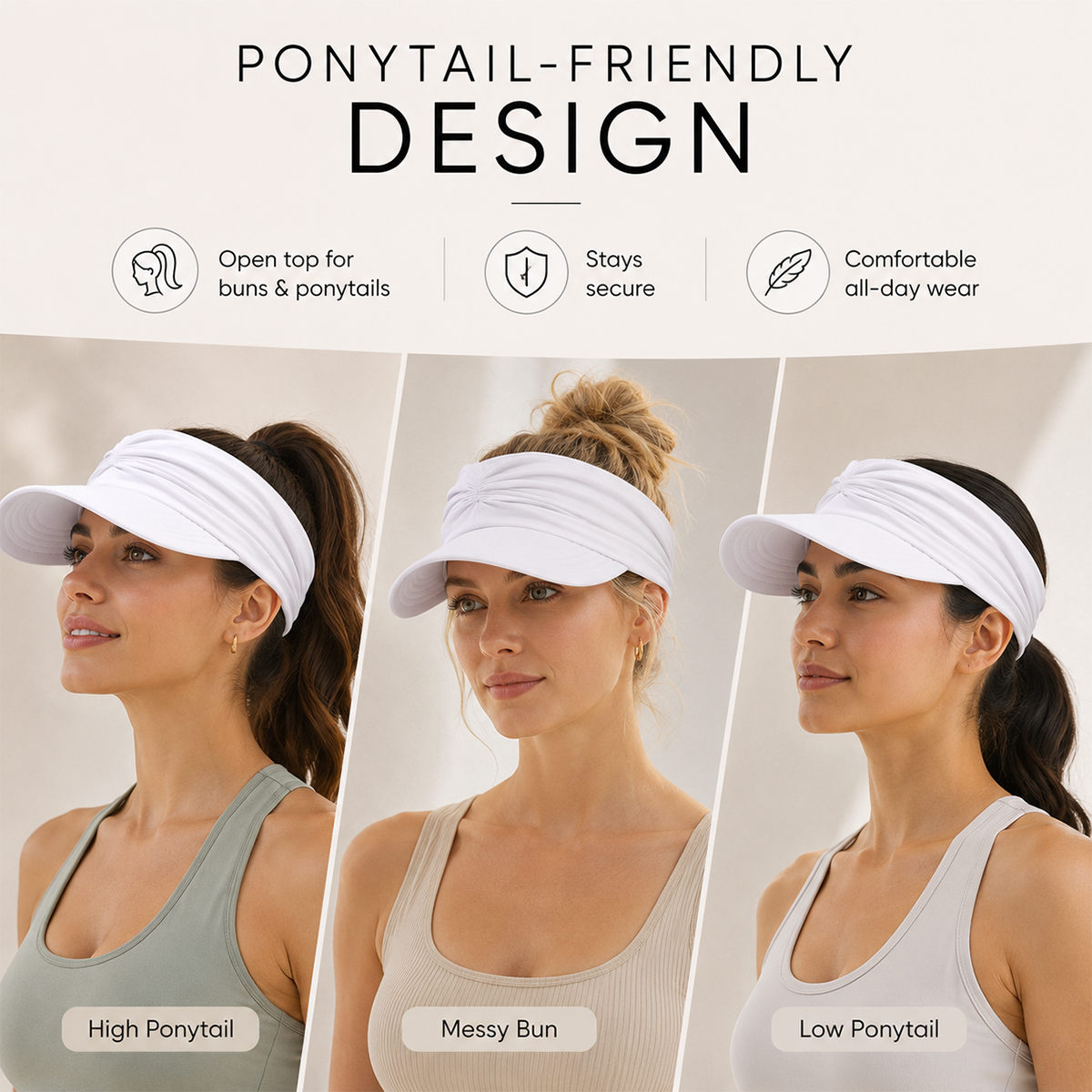 Women's UV Protection Sun Visor Hat
