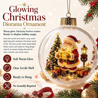 🎄Glowing Christmas Diorama Ornament 👼