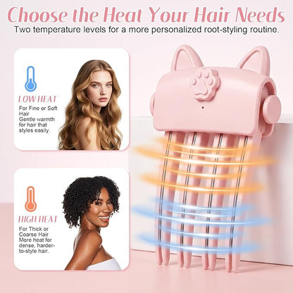 💇 Wireless Heated Root Styler for Instant Hair Volume
