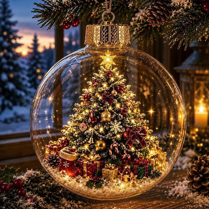 🎄Glowing Christmas Diorama Ornament 👼