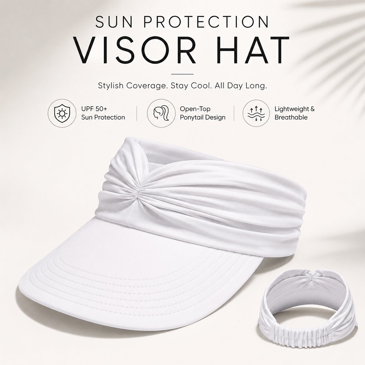 Women's UV Protection Sun Visor Hat