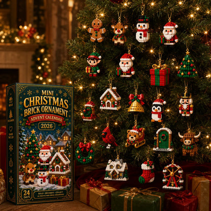 ⏳ Last Day 50% OFF – 🎄24-Day Mini Christmas Brick Ornament Advent Calendar
