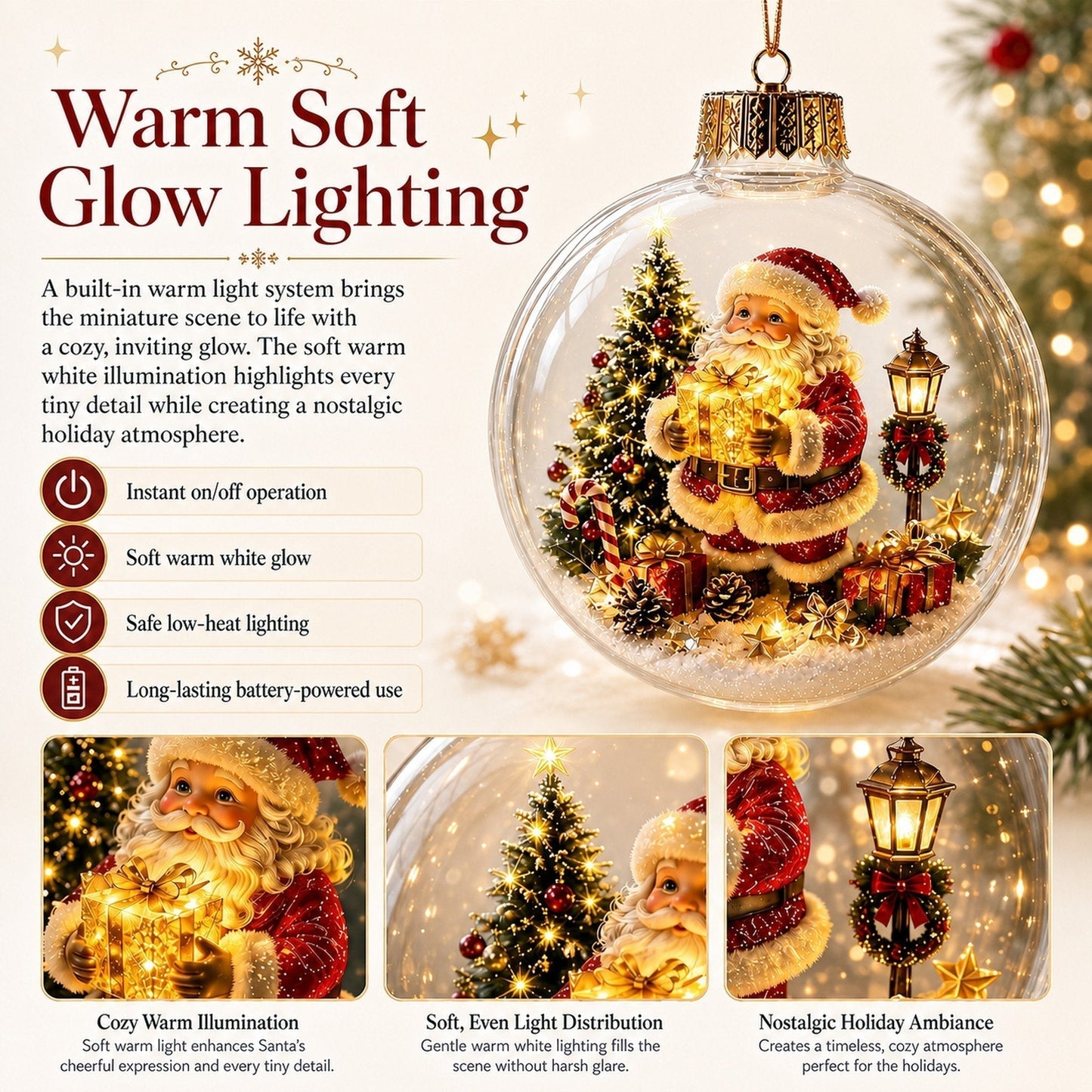 🎄Glowing Christmas Diorama Ornament 👼