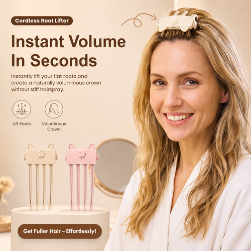 💇 Wireless Heated Root Styler for Instant Hair Volume