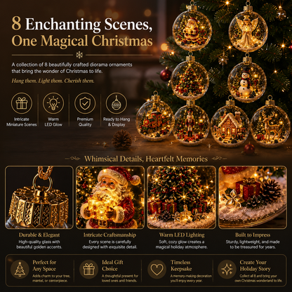 🎄Glowing Christmas Diorama Ornament 👼