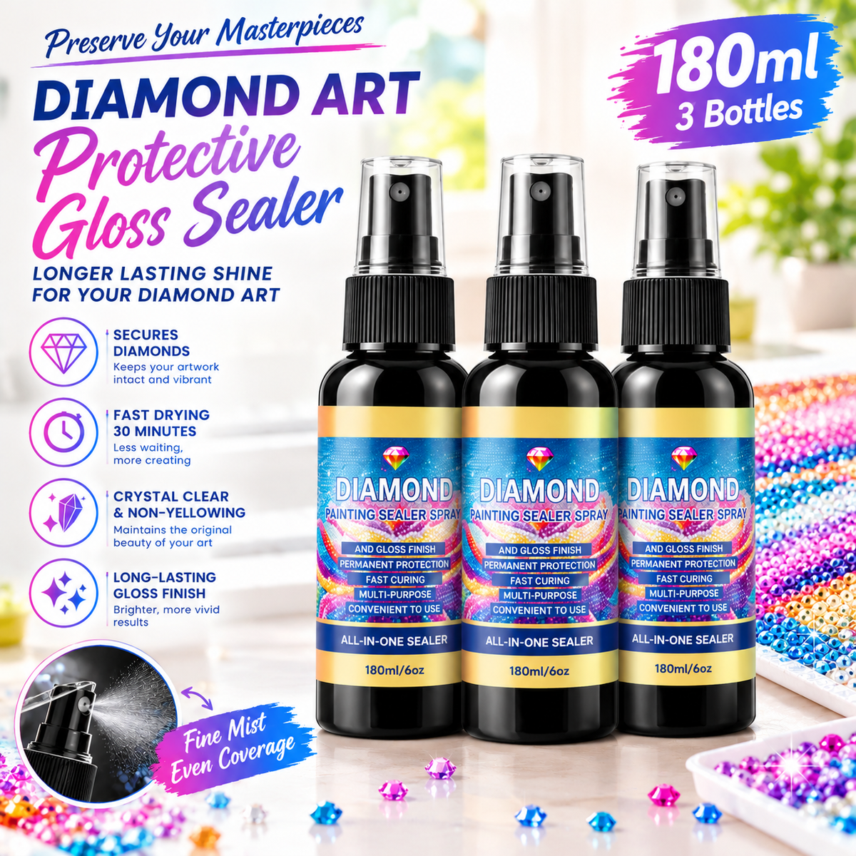 ✨ Diamond Art Protective Gloss Sealer