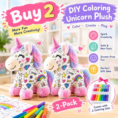 DIY Color-In Unicorn Plush Toy Kit
