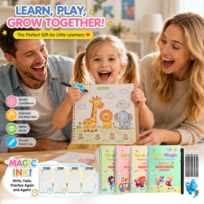 📚MagicBook | Kids Practice Copybook Set (4Pcs/Set)