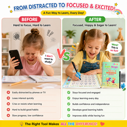 📚MagicBook | Kids Practice Copybook Set (4Pcs/Set)