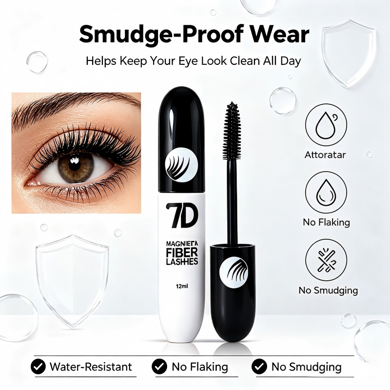7D Silk Fiber Black Lengthening Mascara - Adult Beauty Makeup✨