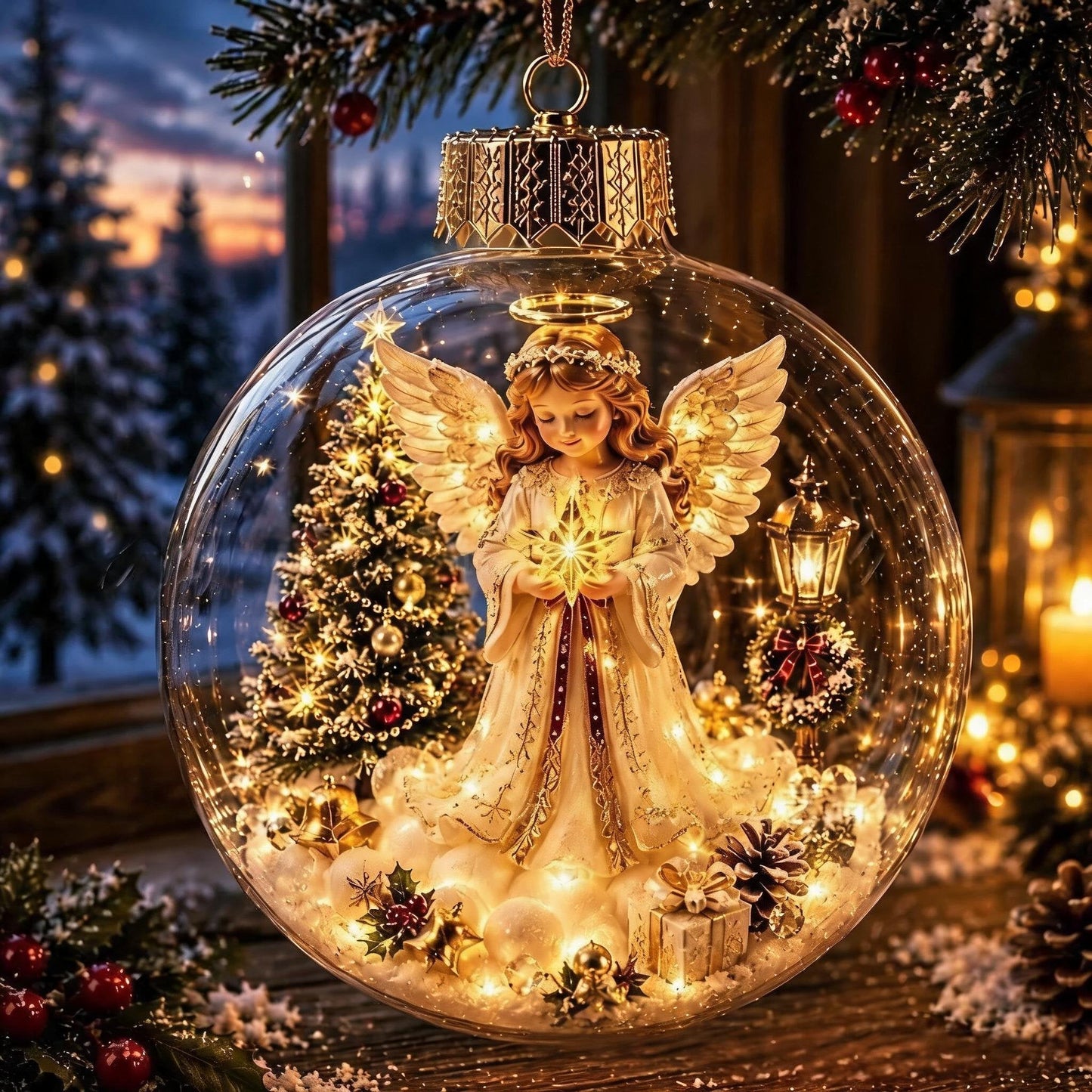 🎄Glowing Christmas Diorama Ornament 👼