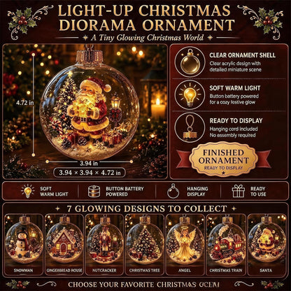 🎄Glowing Christmas Diorama Ornament 👼