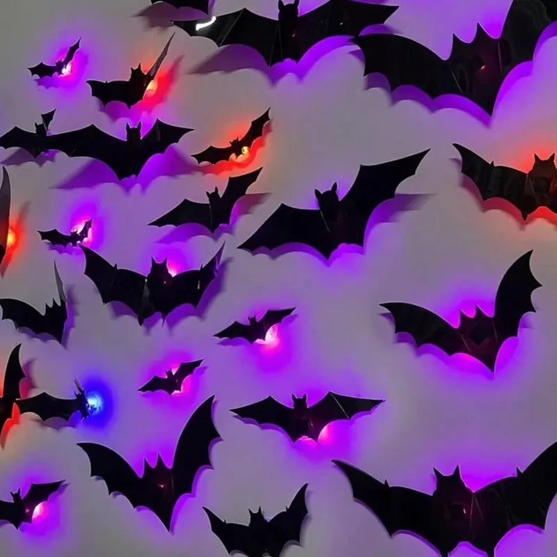 🦇Halloween 3D Bat LED Wall Light Decor🎃💡