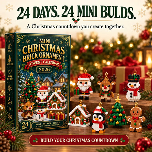 ⏳ Last Day 50% OFF – 🎄24-Day Mini Christmas Brick Ornament Advent Calendar