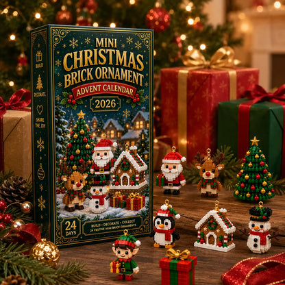 ⏳ Last Day 50% OFF – 🎄24-Day Mini Christmas Brick Ornament Advent Calendar