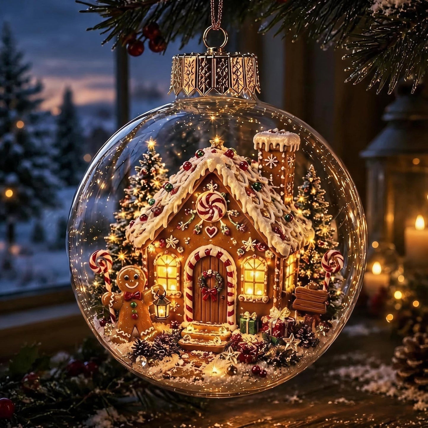 🎄Glowing Christmas Diorama Ornament 👼