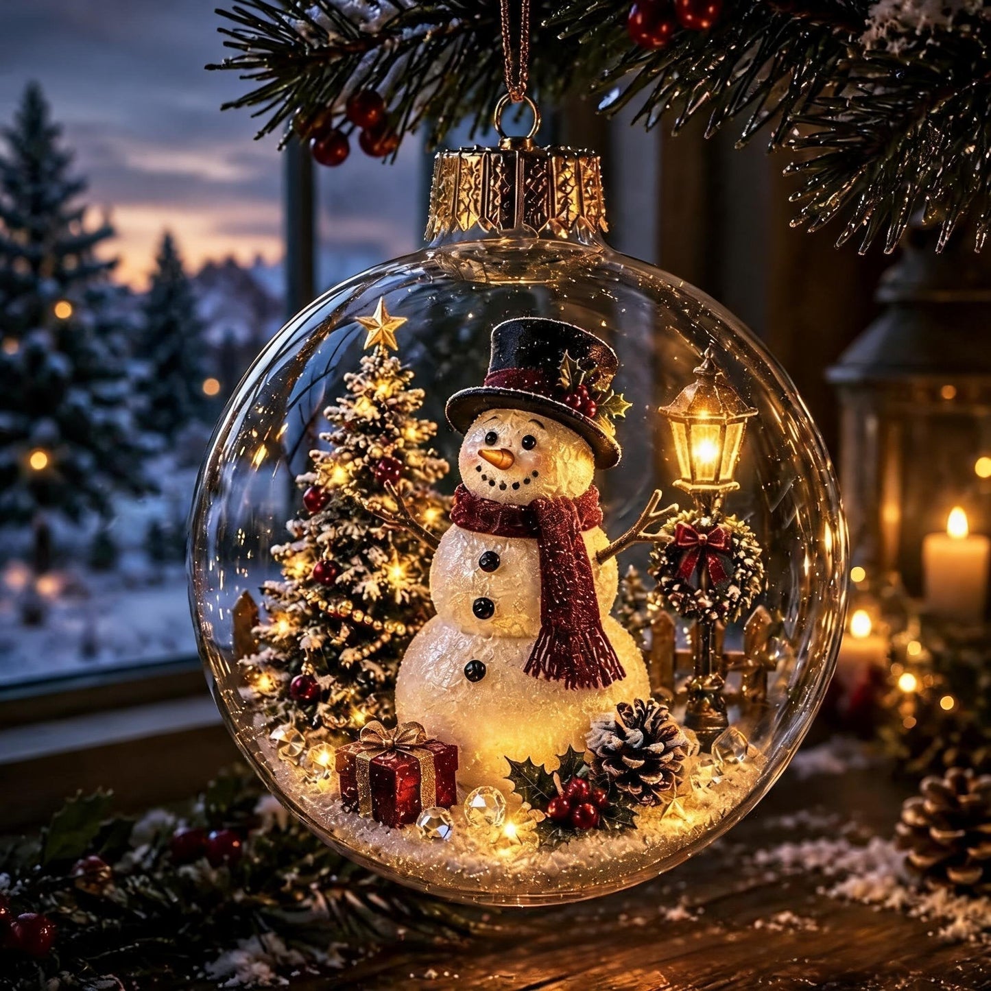 🎄Glowing Christmas Diorama Ornament 👼